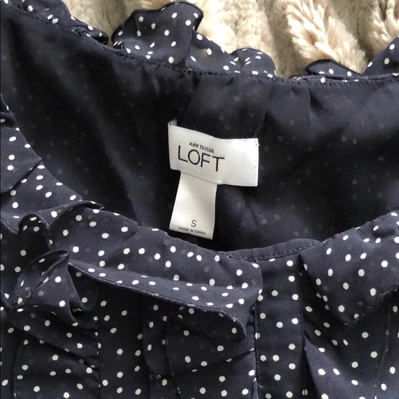 Work polka dot navy top - Picture 2 of 4